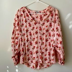 Madewell Floral Top Size Small